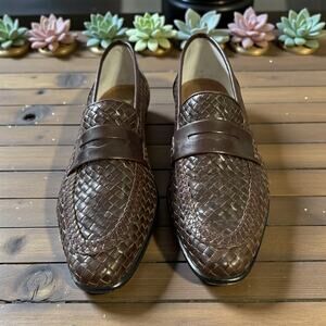 Ros Hommerson Brown Leather Woman's Flats Shoes Slip ons Loafers Size 8.5